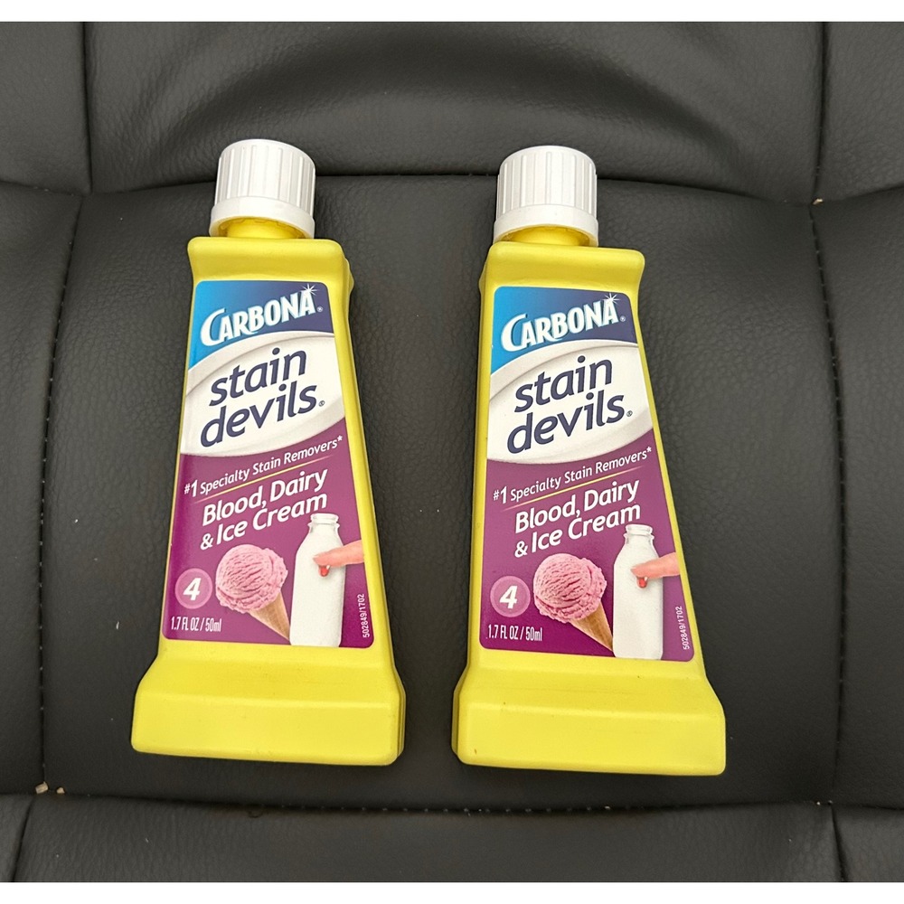 Carbona Stain Devils 4 Blood Dairy Ice Cream Stain Remover 1.7oz 2 Pack